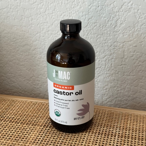 J MAC BOTANICALS, Organic Castor Oil Cold Pressed (Glass Bottle) 16 oz - Picture 2 of 5